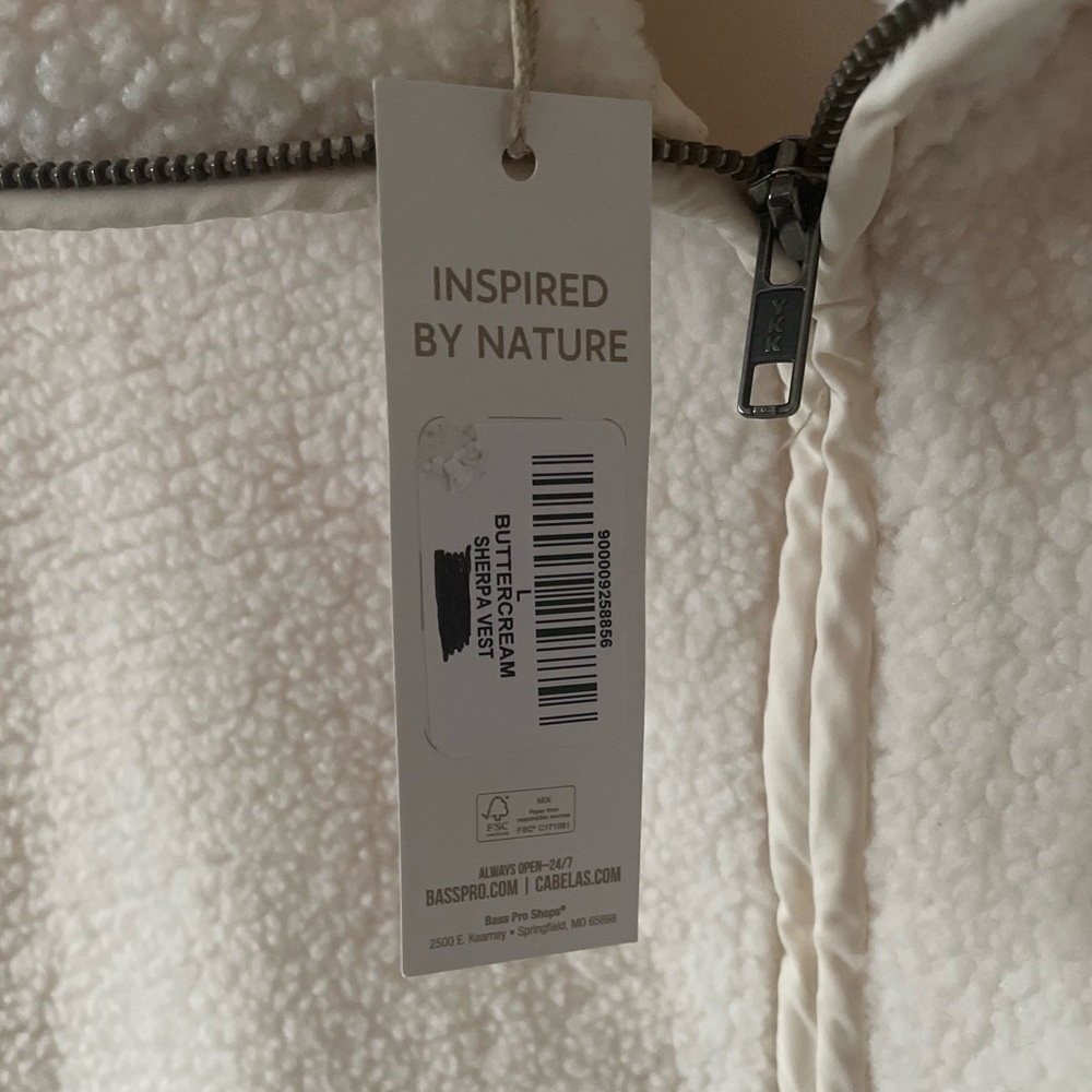 Natural Reflections White Fleece Vest - Picture 7 of 7